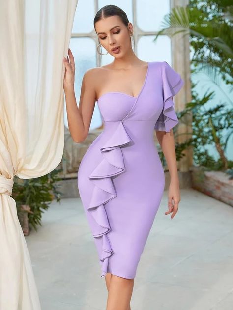 Purple Dress Formal, Vestido Color Lila, Purple Dress Outfits, Graduation Inspiration, Purple Bodycon Dresses, Dusty Pink Dresses, Dress Patterns Diy, Cute Dresses For Party, Coctail Dresses