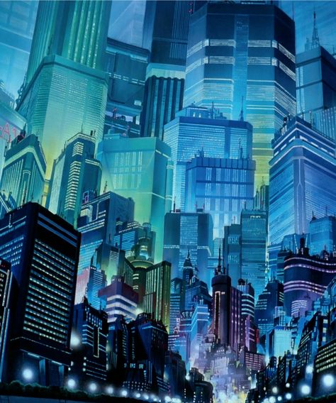 Akira Cityscape Akira Anime, Upcoming Anime, Star Wars Background, Neo Tokyo, Toy Bonnie, Anime City, Tokyo City, Cyberpunk Aesthetic, Cyberpunk City