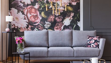 10 Home Improvements That Do Not Add Value, According to Top Agents Best Living Room Wallpaper, Grey Walls Living Room, Living Room Wallpaper, Modern Sofa Set, Pink Living Room, Living Modern, Wallpaper Accent Wall, Design Del Prodotto, Creative Living