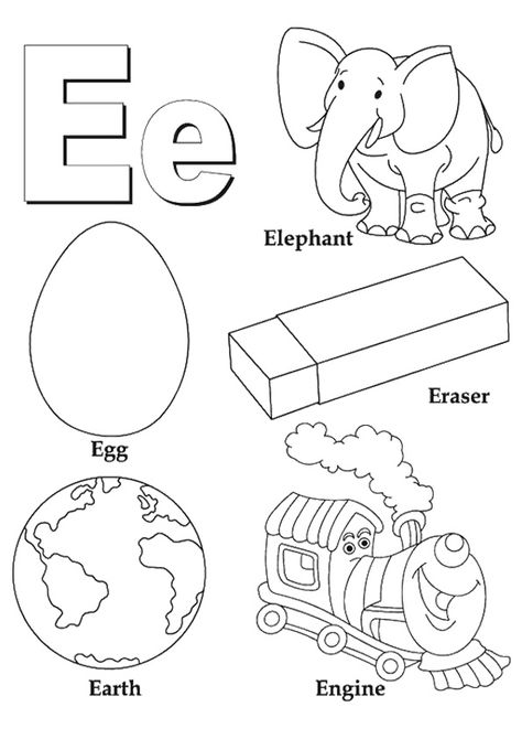 E Is For Elephant, Elephant Coloring, Elephant Coloring Page, Alphabet Lore, Abc Coloring Pages, Abc Coloring, Printable Preschool Worksheets, Preschool Letters, Letter Activities