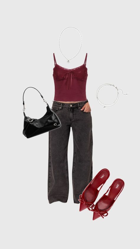 red and black sandwhich method going out dinner outfit inspo Dinner Outfit, Best Tank Tops, Brown Outfit, Dinner Outfits, Swaggy Outfits, Red And Black, Going Out, Outfit Inspirations, Cottage