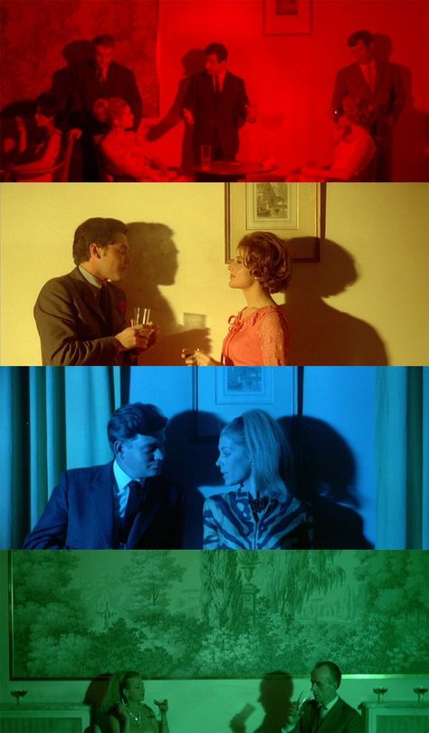 Pierrot Le Fou (Party scene colours) Party Scenes In Movies, Fashion In Film, Colorful Movie Scenes, Colour In Film, Colourful Cinematography, Dramatic Movie Scenes, Shortfilm Idea, Party Cinematography, Beautiful Movie Scenes