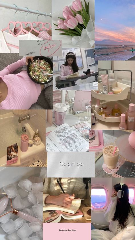 Pink motivational wallpaper Vision Board Wallpaper, Soft Pink Theme, Pink Lifestyle, Pretty Pink Princess, The Glow Up, Pink Life, روتين العناية بالبشرة, Pink Girly Things, Pink Vibes