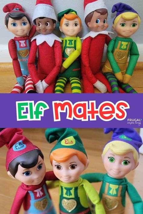 Elf Mates are adoptable elves that help Santa Claus bring back the true spirit of Christmas. The trio of Elf Mates are closely associated with everyone's favorite Elf on the Shelf, a children's book that has become a cultural phenomenon. There are three Elf Mates: the Toy Maker, the Chef, and the Cobbler, each with a unique personality and mission to spread kindness and cheer during the holiday season. Let's learn more about these Elf companions!  New Elf ideas & free Elf on a Shelf printables. Elf On A Shelf Printables, Elf On The Shelf Costume, Elf On The Shelf Funny, Elf On The Shelf Printables, Printable Elf On The Shelf, Mate Idea, Elf Printables, Kindness Elves, Elf Pets