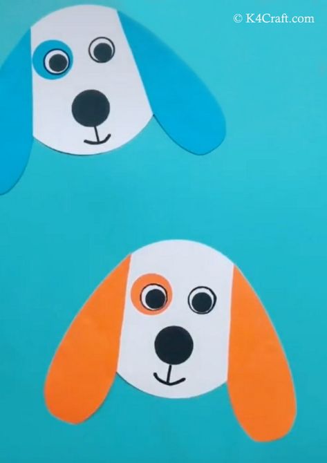 Paper Dog Craft for Kids – Step by Step Tutorial - K4 Craft Dog Crafts Preschool, Dog Crafts For Kids, Paper Plate Animals, Bee Crafts For Kids, Dog Craft, Paper Dog, Scratch Book, Easy Thanksgiving Crafts, Kids Craft Room