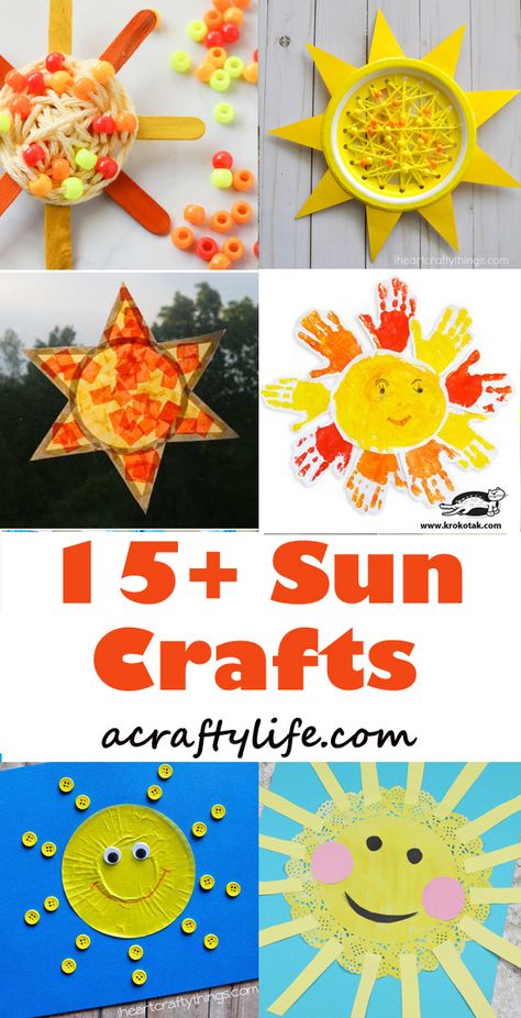 Sun Kids Crafts – Sunny Bright Craft Projects Sun Crafts For Kids, Sun Crafts, Spring Crafts For Kids, Summer Crafts For Kids, Kids' Crafts, Crafts For Kids To Make, Preschool Art, Winter Crafts, Craft Activities For Kids