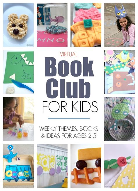 Weekly Virtual Book Club for Kids Activity Ideas for you to explore at home or school the basic concepts. Activities will share themed ideas for each book and basic concepts in early childhood education Kids Book Club Activities, Book Themed Activities, Book Club Ideas, Christmas Science Activities, Book Club For Kids, Book Club Activities, Books Crafts, Homemade Books, Christmas Science