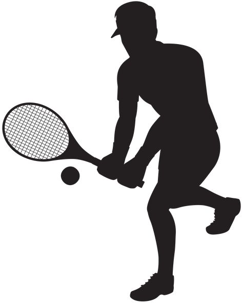 Tennis Cake, Tennis Silhouette, Badminton Sport, Tennis Party, Silhouette Clip Art, Silhouette Png, Free Clipart, Tennis Player, Tennis Players