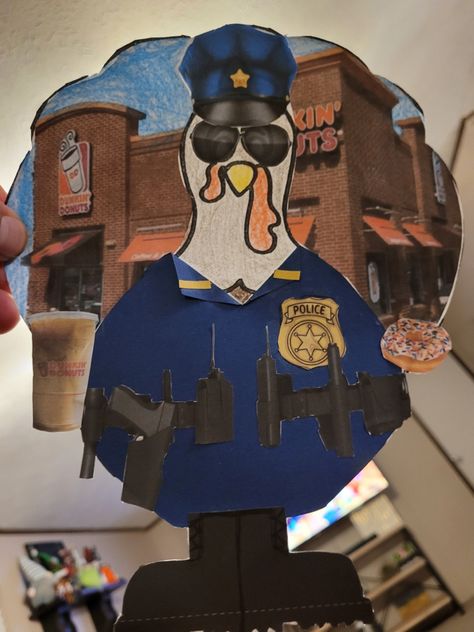 Police Officer Turkey In Disguise, Turkey In Disguise, Disguise A Turkey, Turkey Disguise, Basketball Gifts, Fall Art, In Disguise, Autumn Art, School Projects