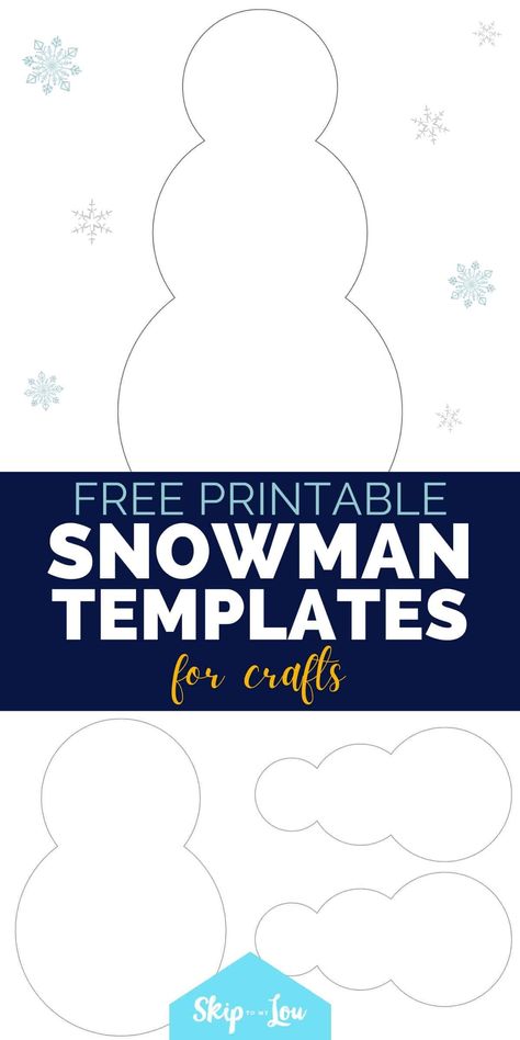 Free Printable Snowman, Snowman Crafts Preschool, Snowman Outline, Snowman Template, Snowman Coloring Pages, Snowman Party, Winter Activities Preschool, Printable Snowman, Free Printable Crafts