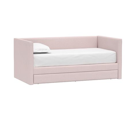 Carter Square Daybed | Pottery Barn Kids Nursery Daybed, Trundle Mattress, Daybed Bedding, The Carter, Full Size Mattress, Study Furniture, Upholstered Daybed, Daybed With Trundle, Guest Bed