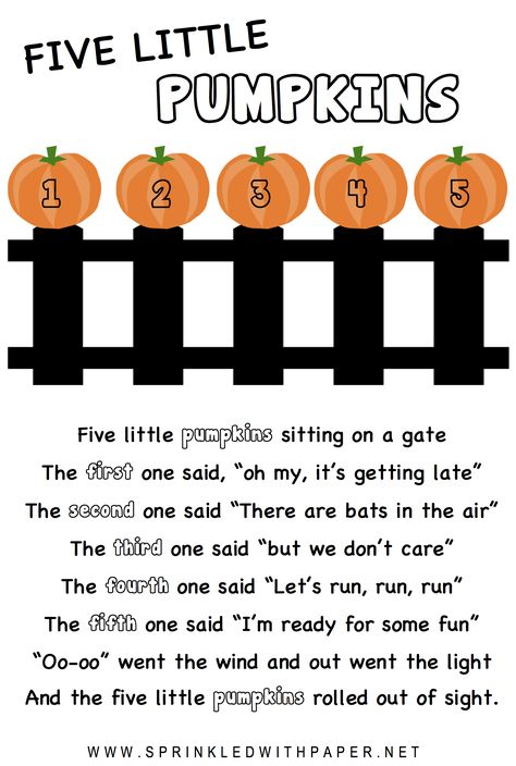 Five Little Pumpkins Song, Lego Pumpkin, Pumpkin Poem, 5 Little Pumpkins, Pumpkins Preschool, Pumpkin Song, Five Little Pumpkins, Fall Lesson Plans, October Activities