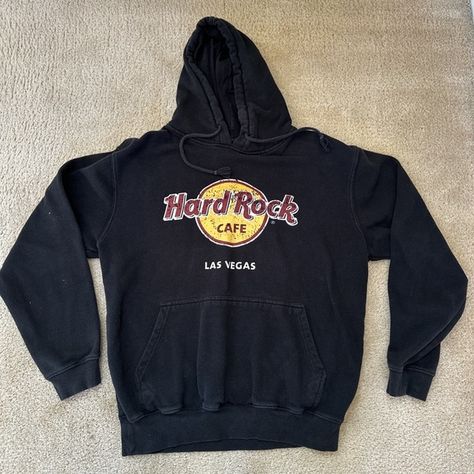 Vintage Hard Rock Cafe Black Hoodie Mens Black Hoodie, Cafe Black, Black Hoodie Women, Black Hoodie Men, Vintage Clothing Men, Rock Cafe, Hoodie Outfit, Hard Rock Cafe, Punta Cana