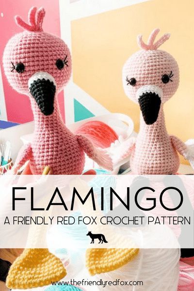 This pattern is a must have! It is so cute and is an easy to make project. Check it out! Flamingo Crochet Pattern, Knitted Amigurumi, Crochet Flamingo, Crochet Stuffies, Crocheted Animals, Animals Crochet, Animal Crochet, Beginners Crochet, Flamingo Pattern