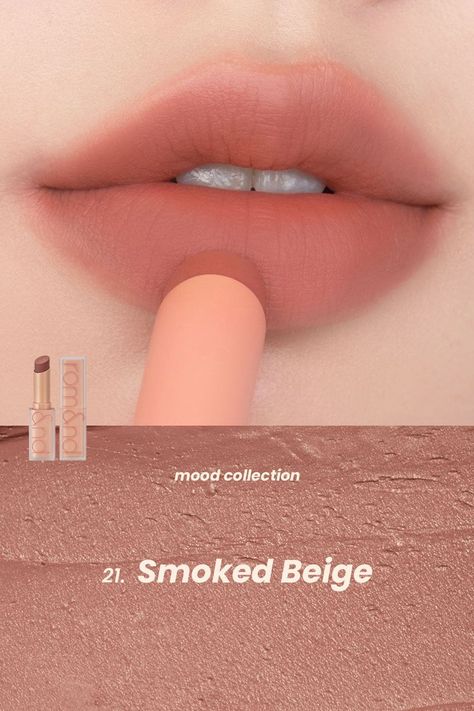 Korean Matte Lipstick, Lipstick Nude Shades, Best Nude Lipstick, Pink Matte Lipstick, Beige Lipstick, Nude Lipstick Shades, Nude Pink Lipstick, Lipstick Nude, Membentuk Alis