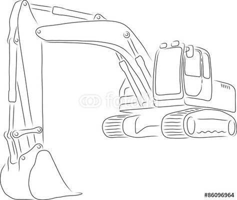 Excavator Vector, Free Vector Files, Cursive Writing, Beauty Logo, Vehicle Design, Doodle Drawings, Vector File, Adobe Stock, Stock Vector