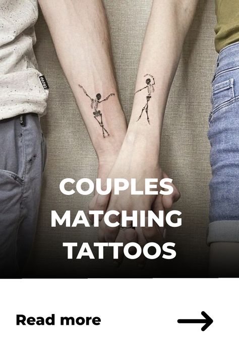 Couples Matching Tattoos Tattoos That Join Together, Couples Tattoos That Connect, Cool Couples Tattoos, Matching Tattoos That Connect, Complementary Tattoos Couples, Couples Connecting Tattoos, Interlocking Tattoos, Connecting Tattoos Couples, Tattoos Couples Matching