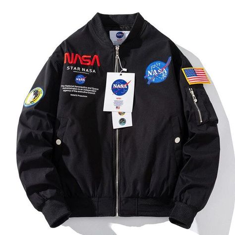 Nasa Merch, Nasa Stars, Nasa Jacket, Nasa Hoodie, Dope Outfits For Guys, Dope Outfits, Nasa, Sweater Hoodie, Motorcycle Jacket