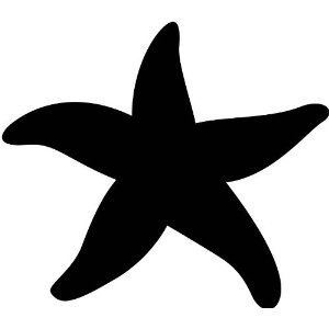 starfish silhouette Deco Disney, Fish Silhouette, Silhouette Stencil, Animal Silhouette, Silhouette Portrait, Beach Crafts, Silhouette Art, Stencil Designs, Silhouette Projects