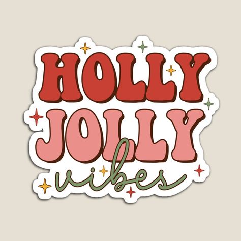 Holly Jolly Vibes, Projets Cricut, Preppy Christmas, Scrapbook Gift, Cute Christmas Wallpaper, Club Card, New Sticker, Dinosaur Christmas, Coloring Stickers