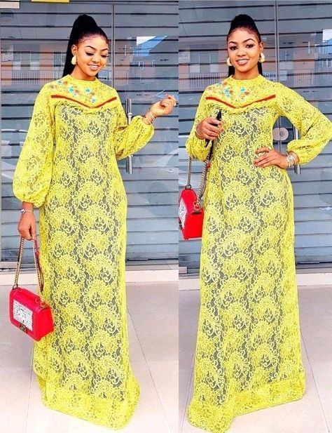 Net Lace Styles, Kaftan Gown Styles, Lace Styles For Ladies, Latest Material Gown Styles, Net Gown Designs, Free Gown, Gown Styles For Ladies, Materials Gown Style, Lace Long Gown