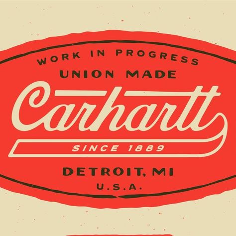 Mighty Midwest Design Co. on Instagram: "Carhartt Script #illustration #midwestdesign #midwest #lettering #illustrationdesign #illustrationwork #branding #brandingdesign #handlettering #brandingstudio #brandingcompany #badgedesign #badgedesigner #illustration #graphicdesign #art #artwork #vintagedesign #retrodesign" Western Packaging Design, Vintage Script Logo, Vintage Western Graphic Design, Country Graphic Design, Grill Branding, Can Graphic Design, Vintage Branding Design, Masculine Branding, Edgy Fonts