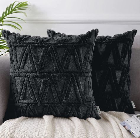 Black aesthetic, black decor, black boho decor, boho chic, modern, contemporary, witchy, eclectic, black velvet, crushed velvet, fall decor, living room, bedroom, entryway, office, waiting room, couch pillows, sofa, loveseat, chair, home decor, fall aesthetic *disclaimer i will make a small profit if purchasing from link Buffalo Plaid Pillows, Heated Mattress Pad, Plaid Pillow Covers, Plaid Throw Pillows, Black Throw Pillows, Floral Throw Pillow Covers, Wool Throw Pillows, Brown Pillows, Large Pillows