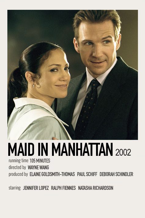 minimalistic polaroid poster made by @wcnderlcnd (me) Maid In Manhattan Movie Poster, Maid In Manhattan Aesthetic, Minimalistic Polaroid Poster, Made In Manhattan, Maid In Manhattan, Romcom Movies, Rom Coms, Netflix Movies To Watch, Iconic Movie Posters