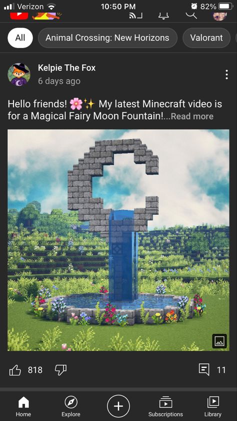 Aesthetic Minecraft Fountain, Heart Fountain Minecraft, Minecraft Crescent Moon, Heart Minecraft Build, Minecraft Moon Fountain, Moon Fountain Minecraft, Minecraft Water Fountain, Minecraft Axolotl Habitat, Minecraft Circles