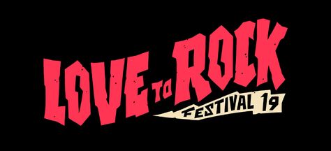 LOVE TO ROCK Fest on Behance Rock Typography Design, Rock And Roll Typography, Rock N Roll Font, Monster High Magazine, Rock Typography, Rock And Roll Design, Rock Font, Roll Logo, Tower Of Hell