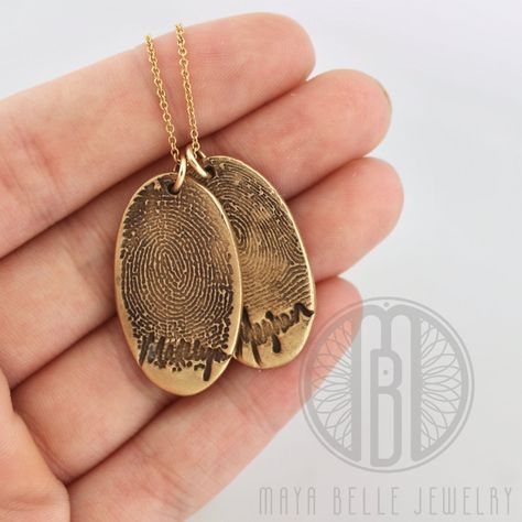 Fingerprint Jewellery, Necklace Family, Fingerprint Necklace, Necklace Everyday, Gold Chain Choker, Signature Necklace, 14k Yellow Gold Necklace, Fingerprint Jewelry, Family Necklace