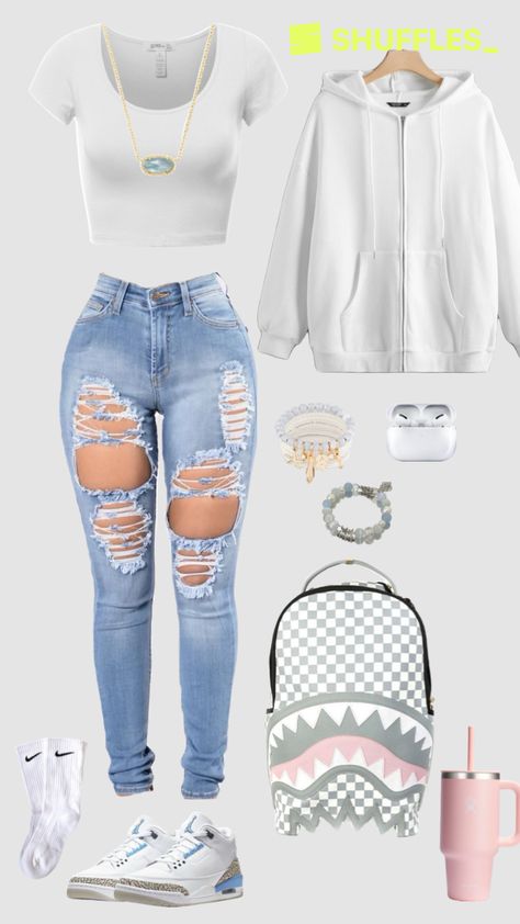 Teen Swag Outfits, Cute Nike Outfits, Cute Outfits With Jeans, Fasion Outfits, Casual Preppy Outfits, Trendy Outfits For Teens, Cute Lazy Day Outfits, Casual School Outfits, Quick Outfits