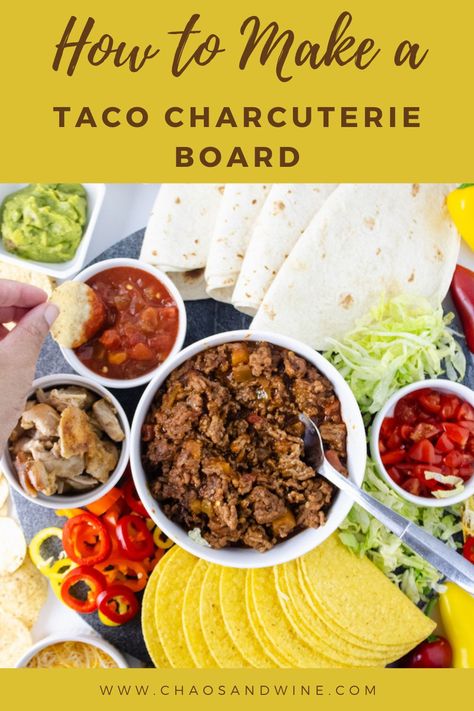 Taco Charcuterie Board Taco Nacho Bar Party Ideas, Taco Grazing Table, Taco Boards For Parties, Taco Board Ideas, Mexican Charcuterie Board Ideas, Taco Charcuterie Board Ideas, Nacho Charcuterie Board, Salad Bar Party, Taco Charcuterie Board