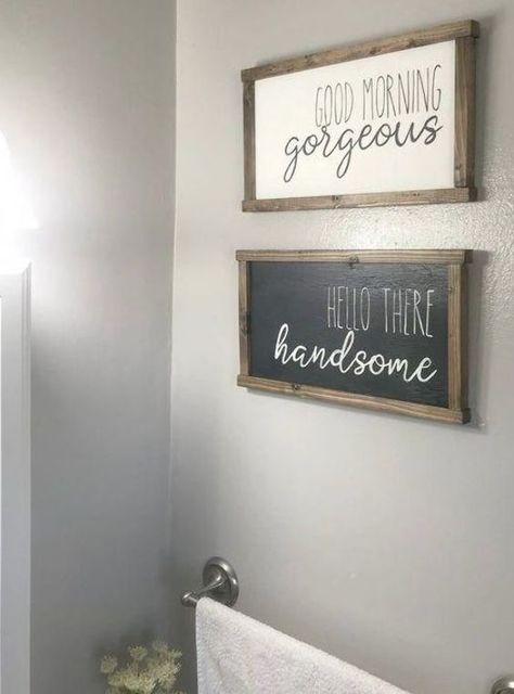 Farmhouse Decor Classroom, Good Morning Gorgeous, Decor Classroom, The Human Eye, Hello Handsome, Bedroom Signs, Master Decor, Private Home, Farmhouse Bedroom Decor