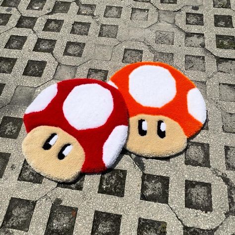 Mario Mushroom Rug (glow in the dark) Lengths: 1ft - 3ft Available on my store! 🛒 (Link in my bio) 🔗 . . . #rugs #tuftingart #tuftingrug #rugsusa #rug #rugart #rugartist #mario #mushroom #toad Mushroom Rug, Tufted Rugs, Rugs Usa, Rug Art, Mario Mushroom, Tufted Rug, Toad, Custom Rugs, In The Dark