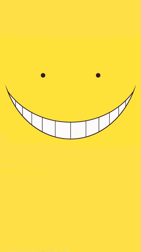 S P I R I T I O N Koro Sensei Face, 2000 Wallpaper, Tamako Love Story, Koro Sensei, Nagisa Shiota, Karma Akabane, Wallpaper Animes, Yellow Wallpaper, 판타지 아트