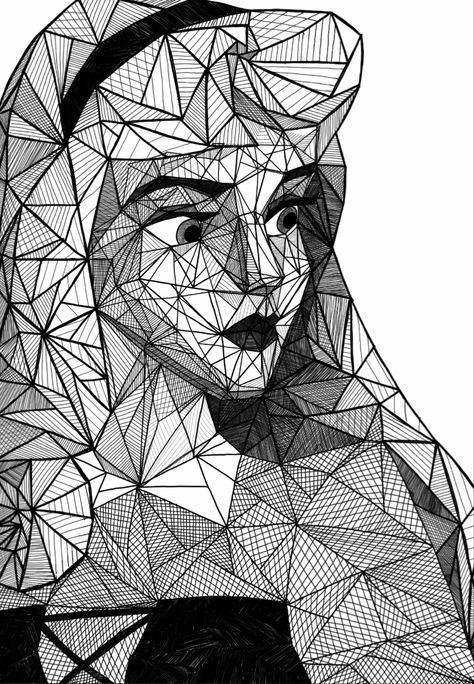 Geometric Portrait Drawing Faces, Triangulation Drawing, Geometric Face Art, Rapid Art, Roman Drawings, Geometric Art Animal, Geometric Face, Geometric Portrait, Temecula California