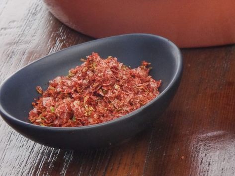 Lime-Chili Salt Recipe | Food Network Chili Lime Salt Recipe, Chili Salt Recipe, Herb Blends, Chili Salt, Chili Lime Seasoning, Flavored Salts, Lime Salt, No Salt Recipes, Vegetarian Chili