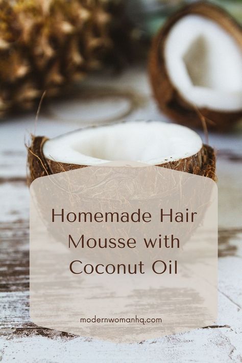 Homemade Mousse For Hair, Homemade Hair Mousse, Diy Hair Mousse For Curly Hair, Diy Hair Mousse Recipes, Diy Hair Foam Mousse, Diy Mousse For Hair, Natural Hair Mousse, Diy Hair Mousse, Curly Hair Mousse