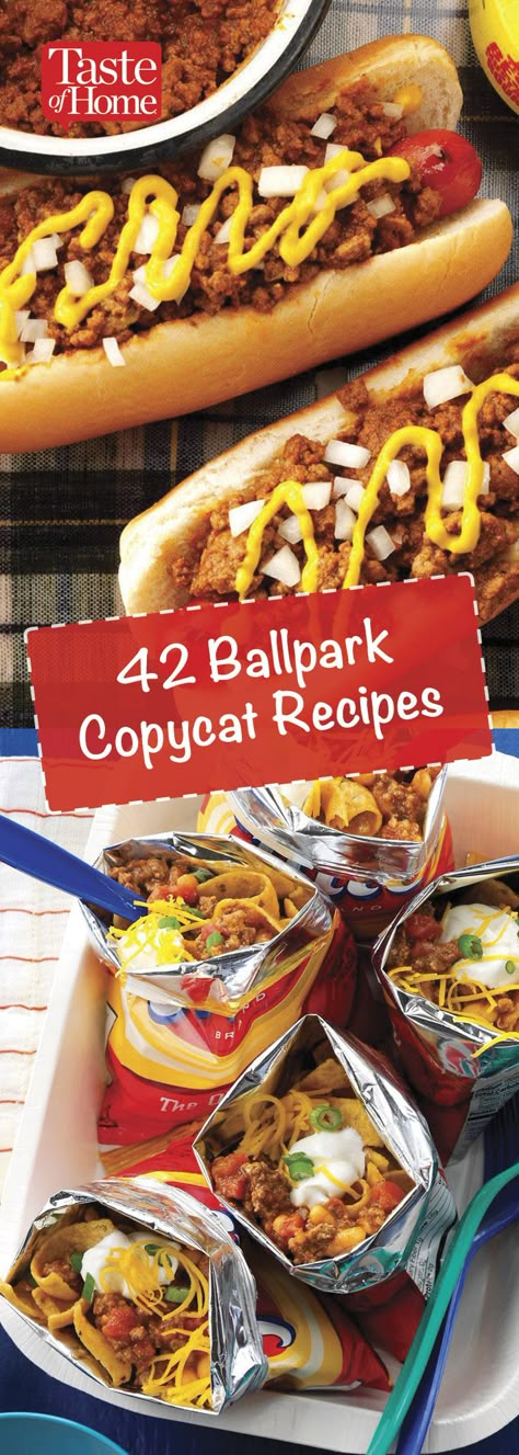 Concession Stand Recipes, Ball Park Food Ideas For Party, Ballpark Party Food, Copycat Casserole Recipes, Food Truck Recipes Copycat, Easy Concession Stand Food, Concessions Food Ideas, Concession Food Ideas, Ball Park Food Ideas