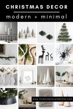 Beautiful modern Christmas decor ideas! Modern, minimal, and nordic decorations for any room in the home, from the living room and mantel, to the bedroom, kitchen, and bathroom. Love these Christmas decorations. Modern Christmas tree ideas, minimalist Christmas decor ideas, and contemporary Christmas decor. Beautiful black, white, grey, and neutral decorations. Christmas Decor Ideas Modern, Modern Christmas Tree Ideas, Christmas Decorations Modern, Minimal Christmas Decor, Modern Christmas Decor Ideas, Scandinavian Christmas Decor, Contemporary Christmas Decor, Scandinavian Winter, Minimalist Christmas Decor