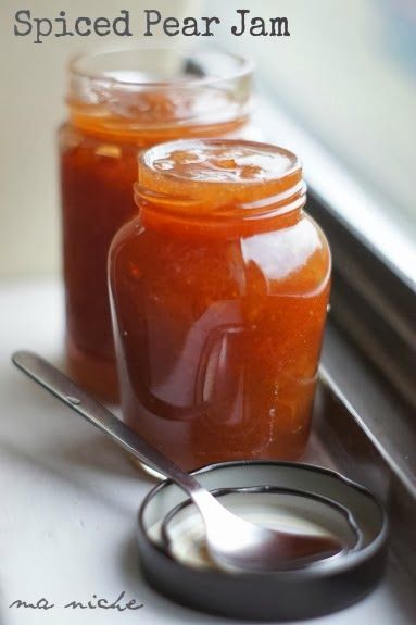 Ma Niche : Spiced Pear Jam Spiced Pear Jam, Canning And Preserving, Pear Jam, Canning Jam, Spiced Pear, Pear Recipes, Jam And Jelly, How To Make Jam, Spread Recipes