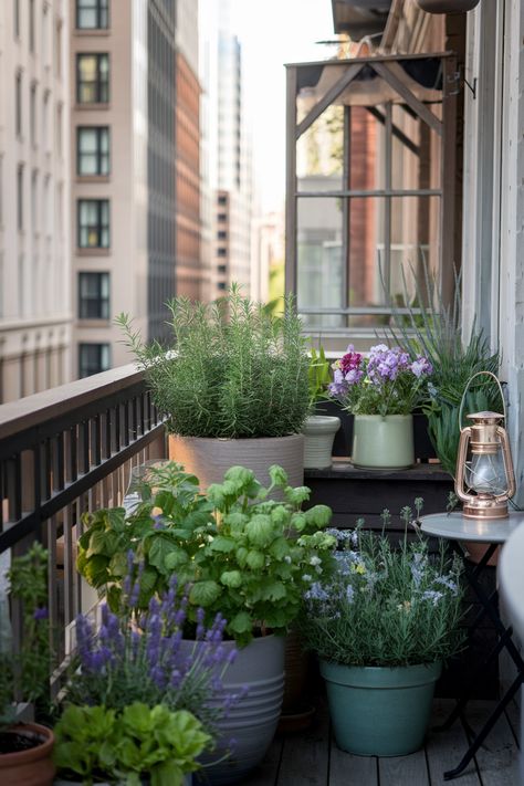 Check out this beautiful urban balcony garden! Surrounded by the city skyline, it's a serene oasis of greenery.

Bring your garden dreams to life, no matter the size of your outdoor space. This urban hideaway is proof that a little creativity can transform even the smallest balcony into a lush, relaxing retreat. 
Share if you're inspired to create your own balcony garden!
#homeandgarden #betterhomesandgardens #homegardening #homesandgardens #homegarden #gardenhome #gardeningathome Herbs To Grow On Balcony, New Orleans Balcony Plants, Growing Food On Balcony, Balcony Farming, Lush Balcony Garden, Urban Gardening Balcony, Urban Oasis, Small Balcony, Lush Garden