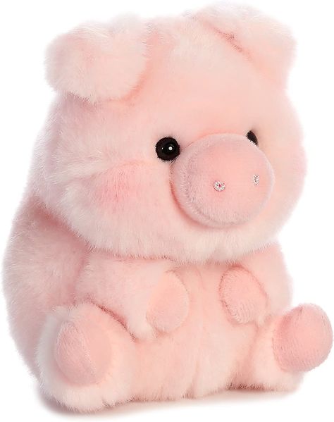 Aurora - Rolly Pet - 5" Prankster Pig, Children's Toy, Gift, Cute, Adorable, Plushie, Stuffie, Stuffed Animal, Pet, Fuzzy, Toy, Rolly Pet, Aurora Pig Plushie, Pet Cows, Pet Pigs, Teddy Bear Stuffed Animal, Kawaii Plush, Kawaii Plushies, Cute Pigs, Cute Stuffed Animals, Cute Plush