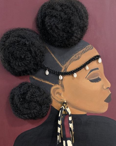 Tyler Clark 3D Hair Artist Interview | POPSUGAR Beauty Black Woman Silhouette, 3d Canvas, African Women Art, Afrique Art, African Crafts, Afrikaanse Kunst, Black Art Painting, Black Artwork, Black Love Art