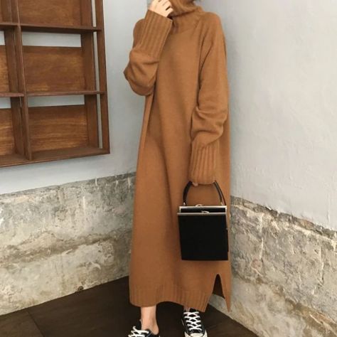 f016e59c7ad8b1d72903bb1aa5720d53desc49897557ri Winter Turtleneck, Long Knit Sweater, Sweater Maxi Dress, Long Sweater Dress, Ladies Turtleneck Sweaters, Turtleneck Sweater Dress, Oversized Knitted Sweaters, Sweater Dress Women, Maxi Knit Dress