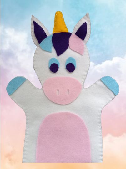 Diy Unicorn Puppet, Unicorse Bluey Puppet, Unicorn Finger Puppet, Horse Hand Puppet Pattern, Unicorn Hand Puppet, Superhero Finger Puppets, Unicorn Puppet, Unicorse Bluey Puppet Crochet, Making Puppets