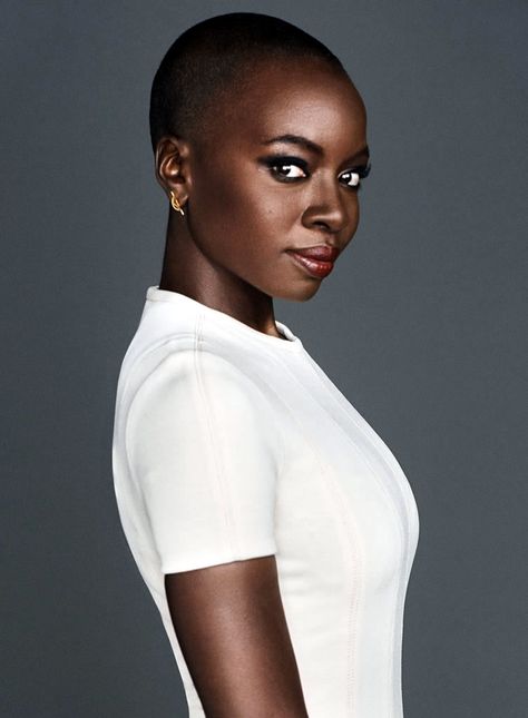 Danai Gurira Photoshoot, Bald Reference, Danai Gurira Black Panther, Un Women, Danai Gurira, Spelman College, Bald Women, Black Actors, Avengers Infinity