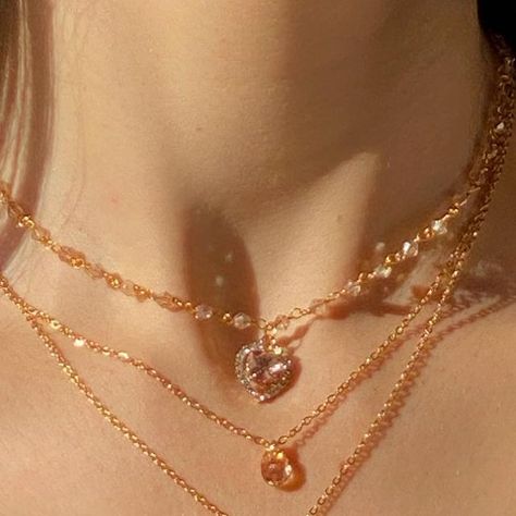 The North Aesthetic, Rosary Choker, North Aesthetic, Peach Crystals, Spirit Of The North, Aurora Necklace, Dream Fantasy, Crystal Water, Necklace Dress