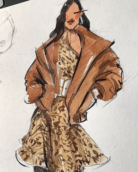 Fashion Design Inspiration, Fashion Figure Drawing, Model Sketch, Fashion Illustrations Techniques, Fashion Drawing Sketches, Fashion Drawing Tutorial, Fashion Design Sketchbook, Fashion Design Collection, Watercolor Fashion